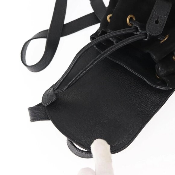 GUCCI Bamboo Backpack Suede Leather Black Auth - Picture 11 of 15